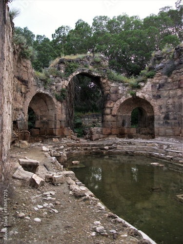 römische Ruine eines Badehauses in Israel