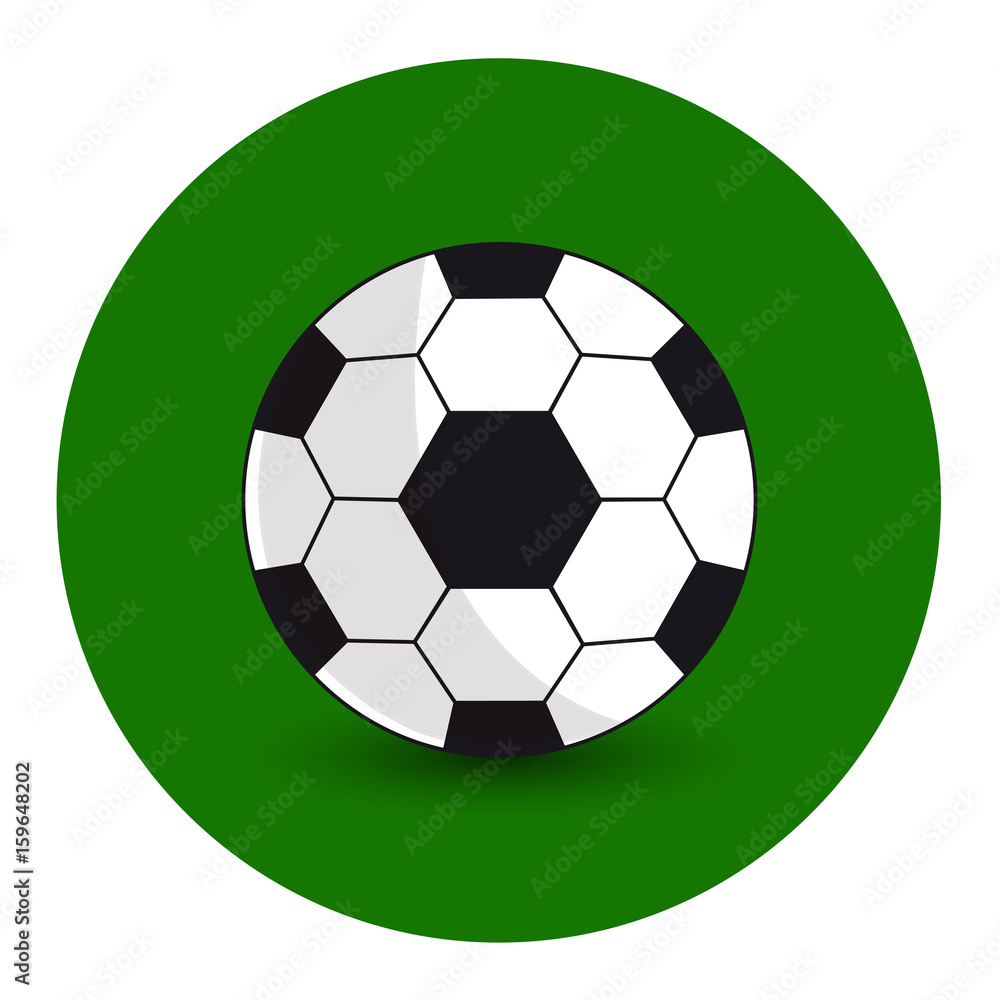 Soccer ball on a green background. Vector Image Soccer ball on a green background. Vector Image