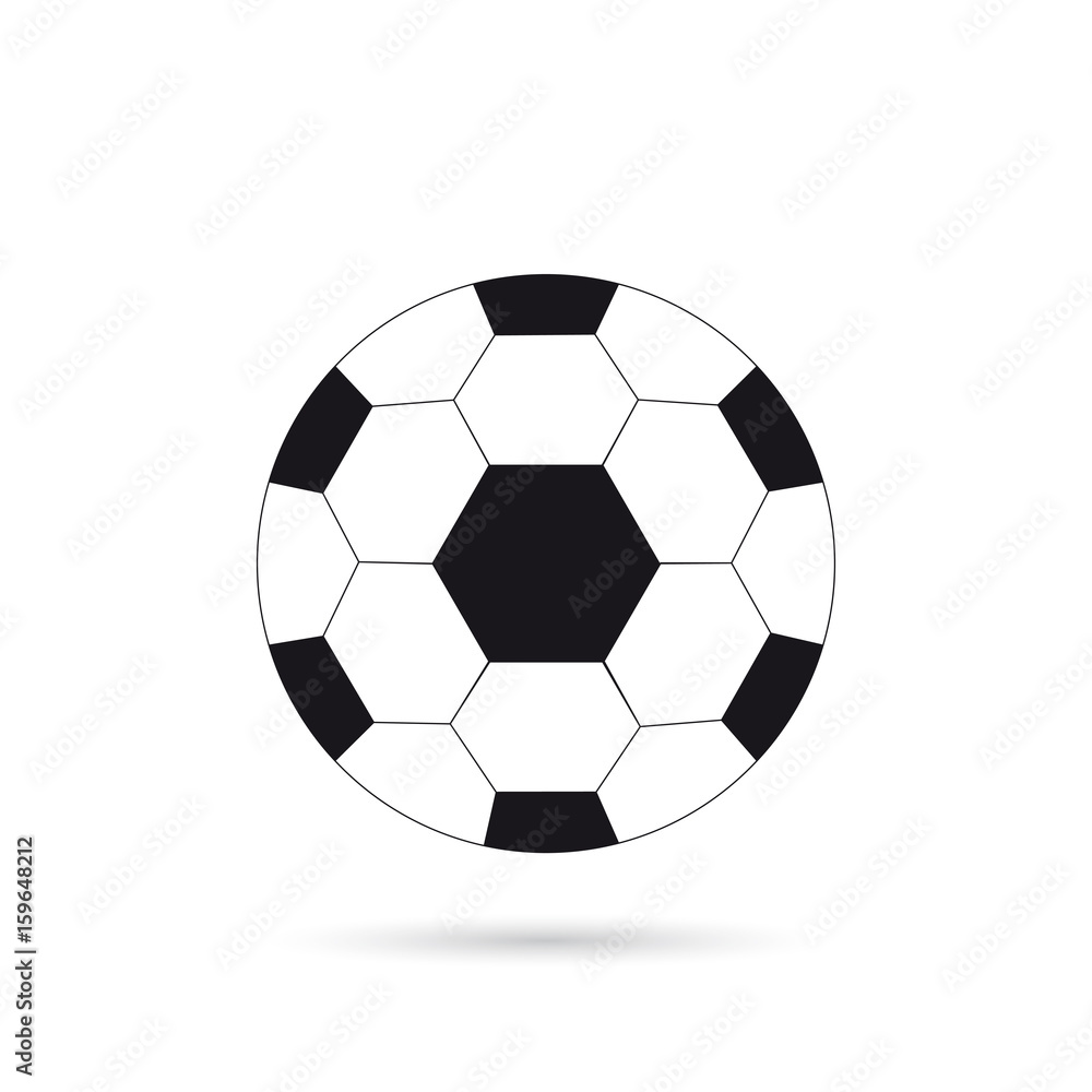 Soccer ball icon on white background. Vector Image Soccer ball icon on white background. Vector Image