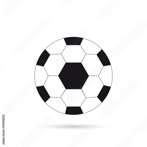 Soccer ball icon on white background. Vector Image