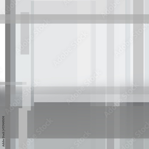 Square geometric abstract background with text place. Gray striped pattern. Cover layout of technology design. Modern template for brochures, books, magazines, leaflets, posters, flyers © Margarita Lyr