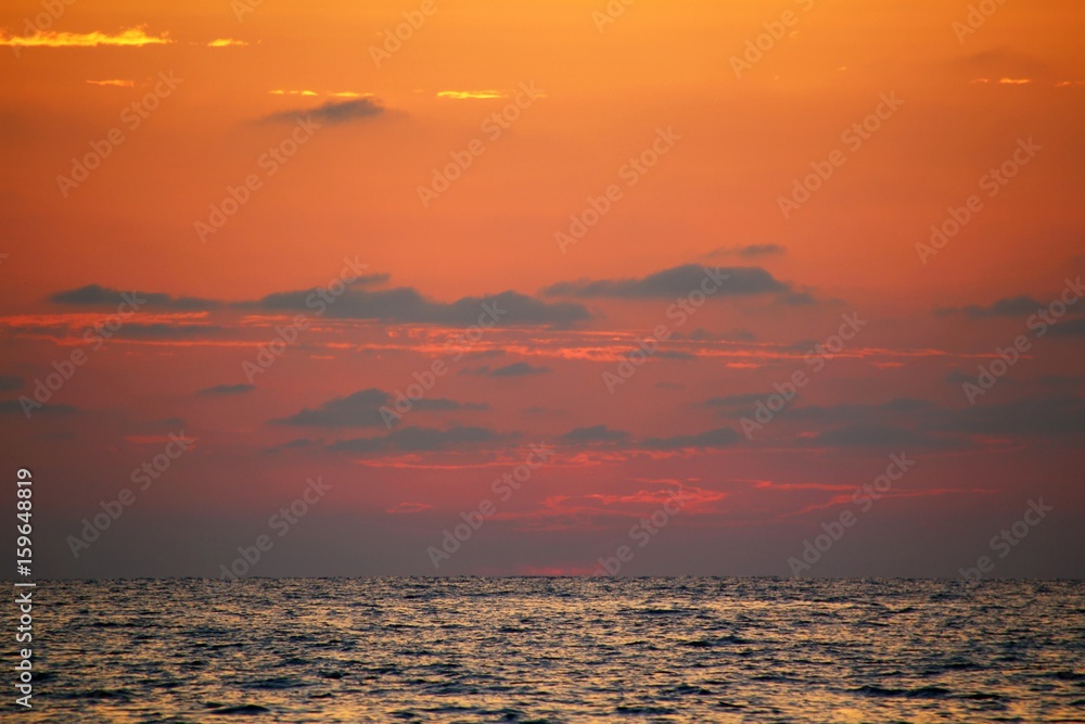 Panoramic sky after sunset view at the beach Panoramic sky after sunset view at the beach