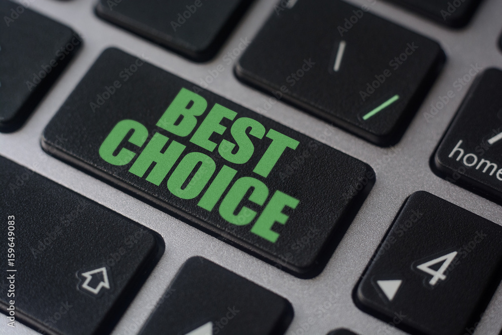 Key with text Best choice on laptop keyboard Key with text Best choice on laptop keyboard