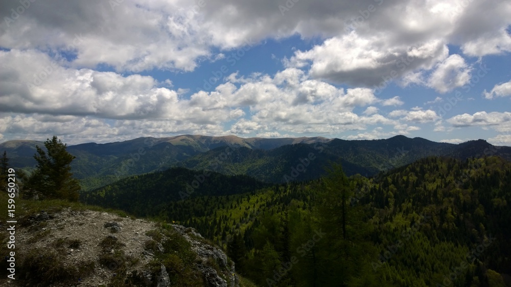 Naklejka premium View from the hills. Ostra Peak, Velka Fatra. Slovakia