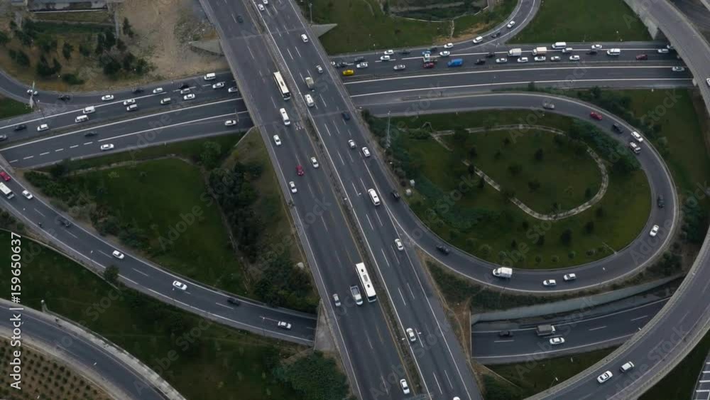 Aerial view of the istanbul, crossroad Aerial view of the istanbul, crossroad