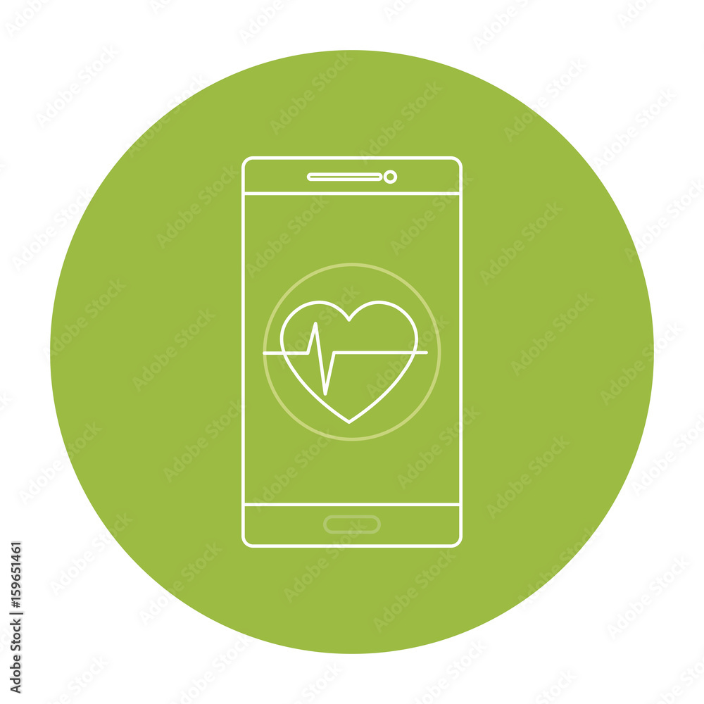 smartphone with cardio app vector illustration design smartphone with cardio app vector illustration design