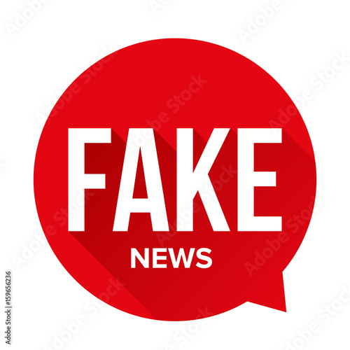 Fake News Warning sign speech bubble