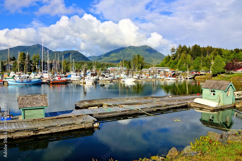 Obraz premium Beautiful Ucluelet Harbour, Pacific Coast, Vancouver Island, BC, Canada