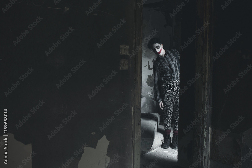clown in his creepy house clown in his creepy house