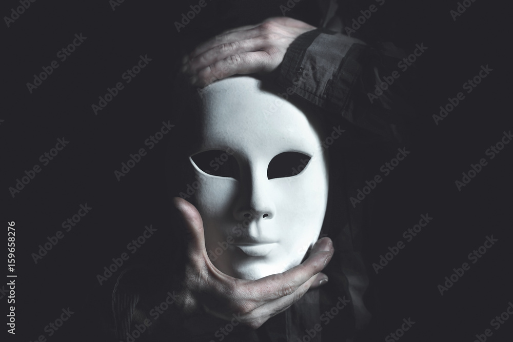 white mask theater concept white mask theater concept