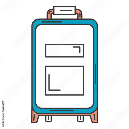 suitcase travel isolated icon vector illustration design