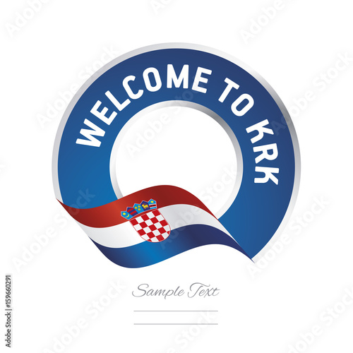 Welcome to Krk Croatia flag logo icon