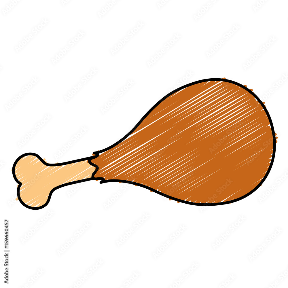 chicken thigh isolated icon vector illustration design chicken thigh isolated icon vector illustration design
