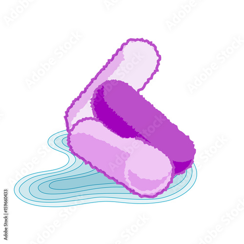 Probiotic capsule microbes in liquid.