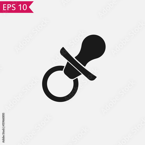 Baby pacifier icon Vector.