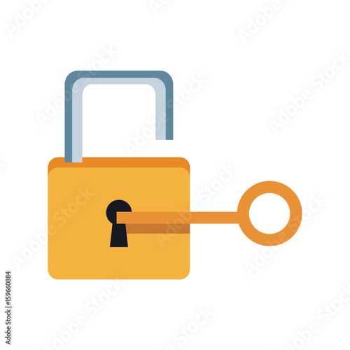 lock and key sign unlocking access password security vector illustration