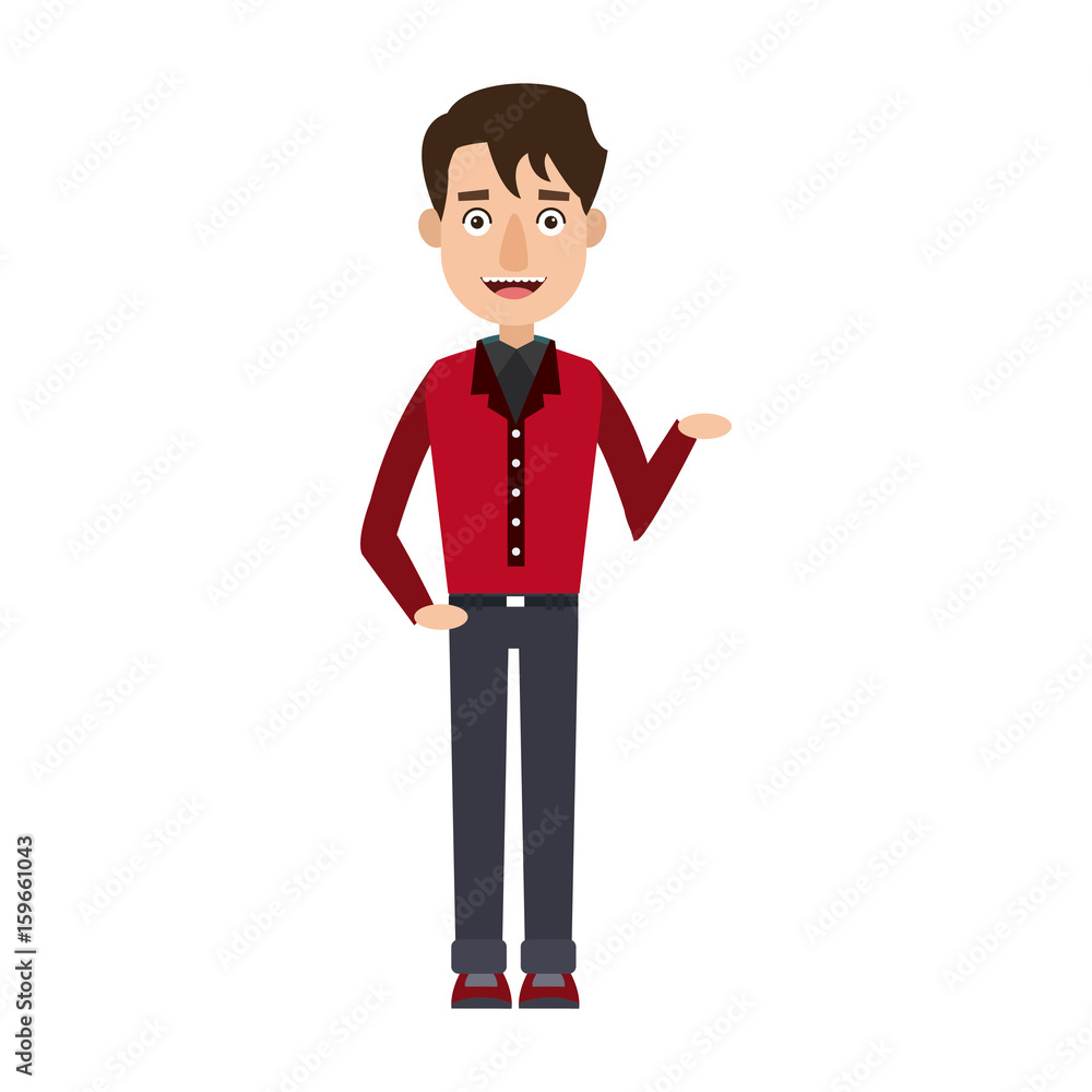 young man in jeans standing posing isolated vector illustration young man in jeans standing posing isolated vector illustration