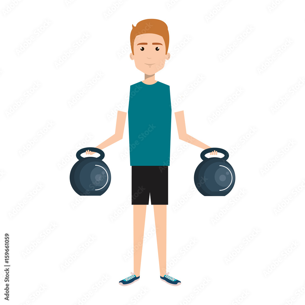 athletic man weight lifting character vector illustration design athletic man weight lifting character vector illustration design