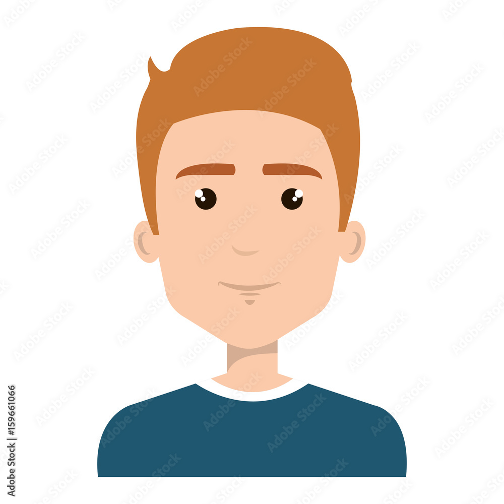 young man avatar character vector illustration design