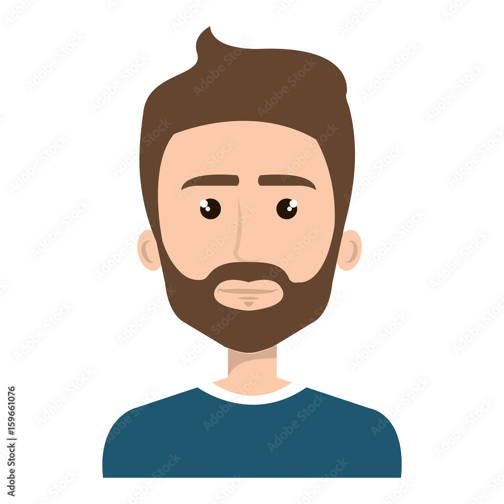 young man avatar character vector illustration design