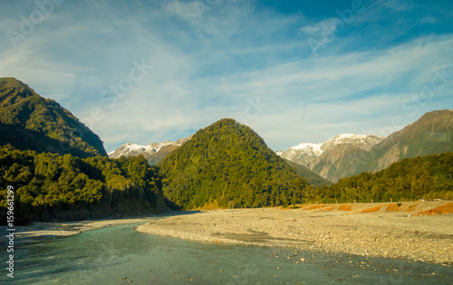 Beautiful landscape of Franz Josef Glacier National Park, in New Zealand