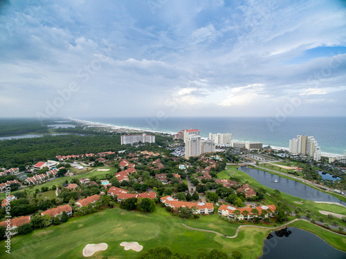 Golf course along the Destin Florida coast line  photo