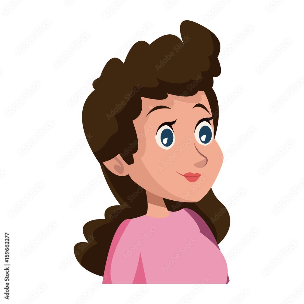 cartoon face woman pretty smile image vector illustration cartoon face woman pretty smile image vector illustration