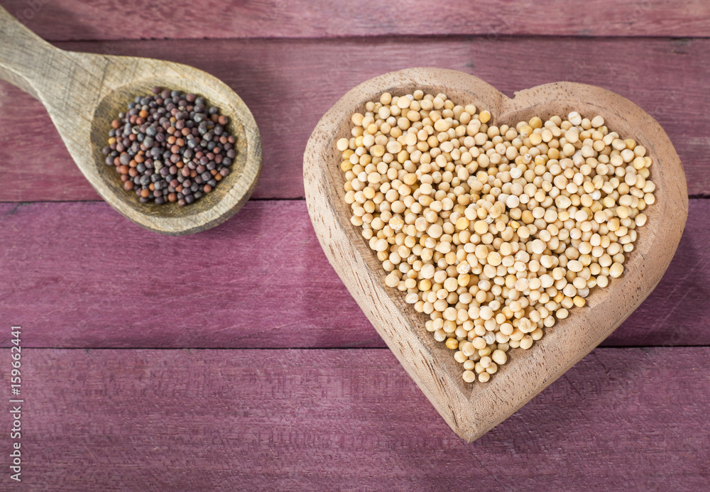 Seeds of yellow and black mustard Seeds of yellow and black mustard