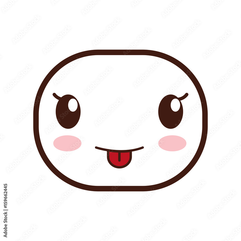 kawaii cartoon happy face icon over white background colorful design vector illustration kawaii cartoon happy face icon over white background colorful design vector illustration