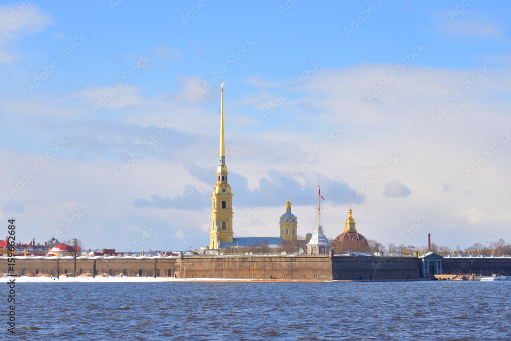 River Neva and Peter and Paul Fortress.