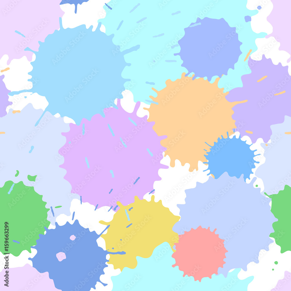 Seamless pattern with ink and paint spots Seamless pattern with ink and paint spots