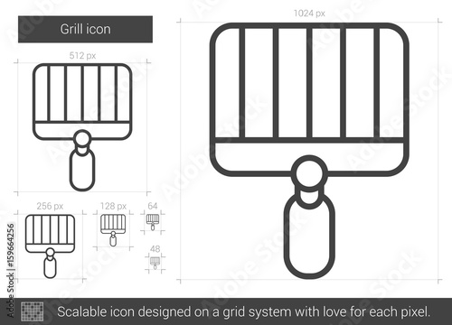 Grill line icon.