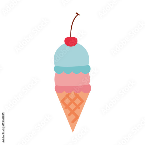 delicious ice cream isolated icon vector illustration design