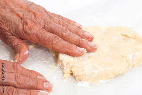 Butter Cookies Preparation : Knead cookies dough by hand