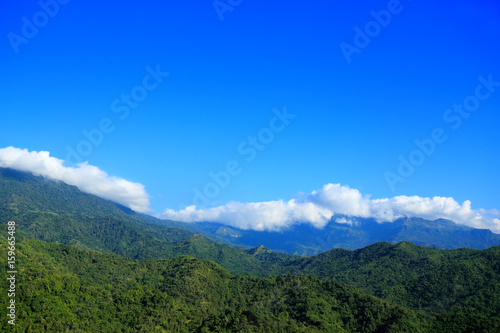 Beautiful mountain with blue sky and a clouds