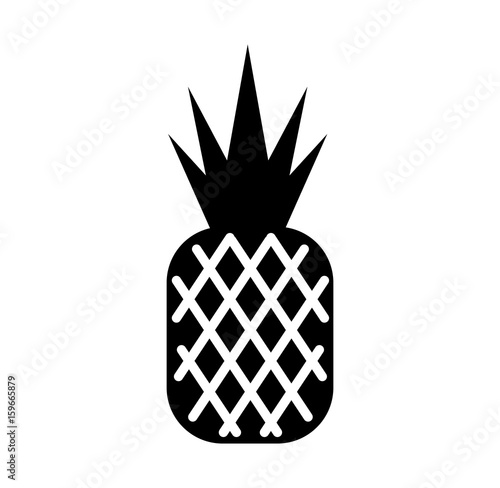 pineapple tropical and exotic fruit vector illustration design
