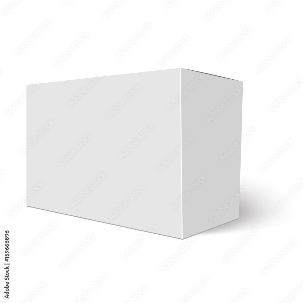 White product cardboard package box. Illustration Vector White product cardboard package box. Illustration Vector