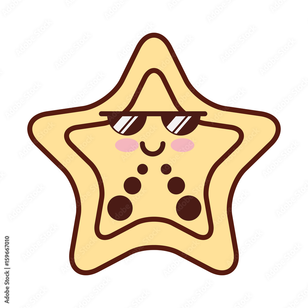 starfish tropical kawaii character vector illustration design starfish tropical kawaii character vector illustration design