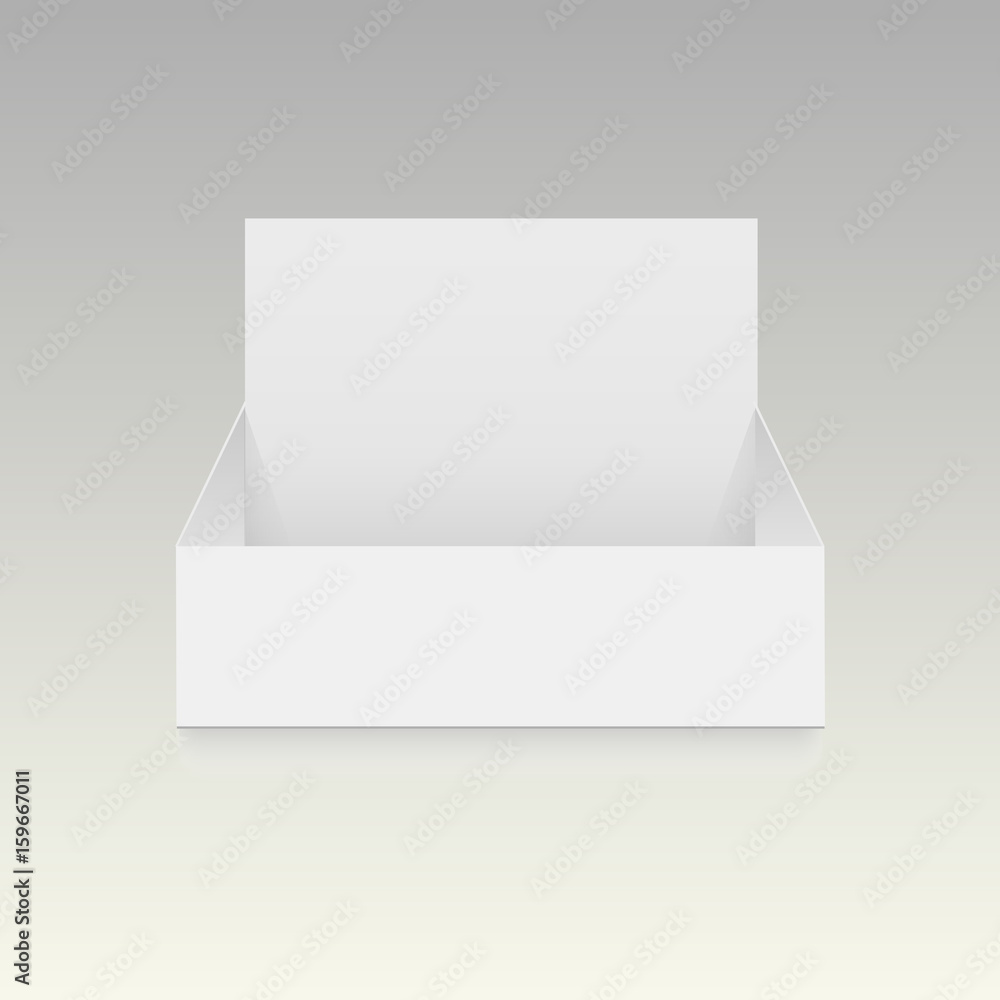 POS POI cardboard blank empty display show box holder. Vector mock up template ready for your design POS POI cardboard blank empty display show box holder. Vector mock up template ready for your design