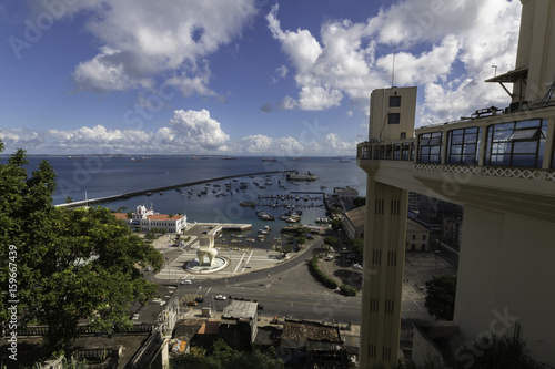 View of Elevador Lacerda Postcard from Salvador Bahia Brazil