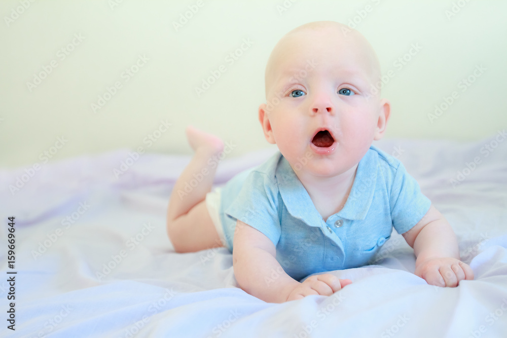 indoor portrait of caucasian baby boy at home indoor portrait of caucasian baby boy at home