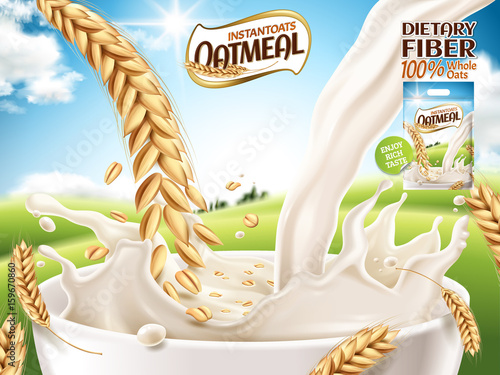 instant oatmeal ad