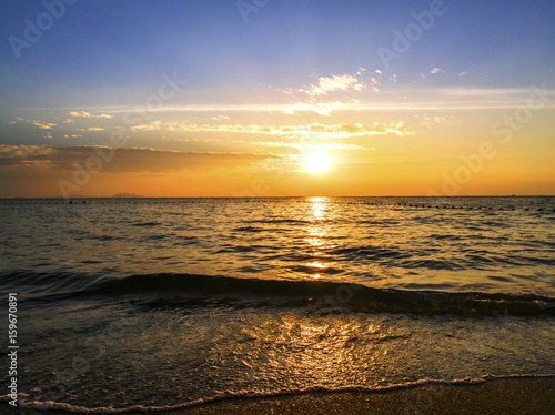 Beautiful tropical sunrise on the beach.