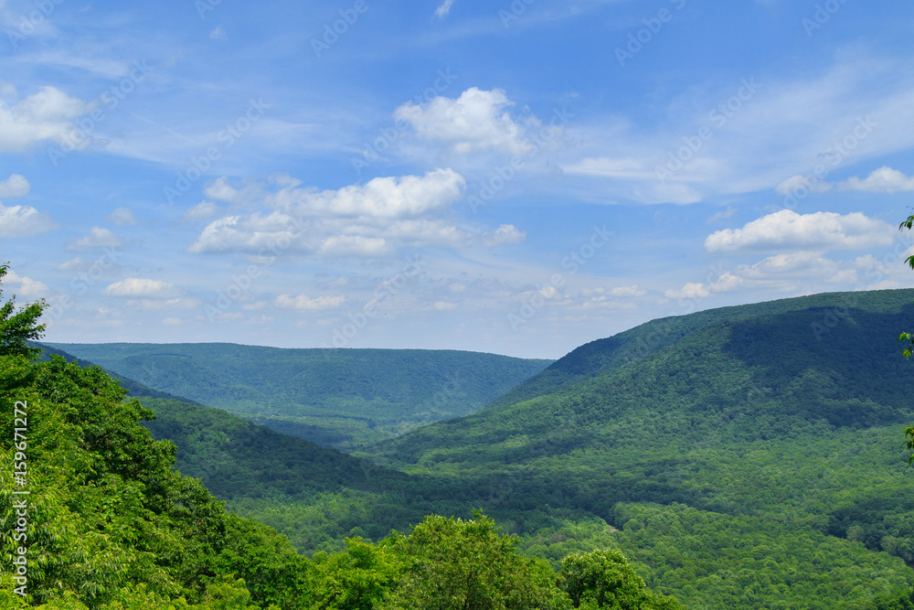 Overlook Valley with blue sky Overlook Valley with blue sky