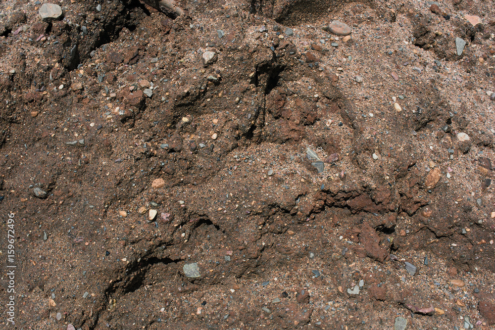 Texture of the ground with stones Texture of the ground with stones