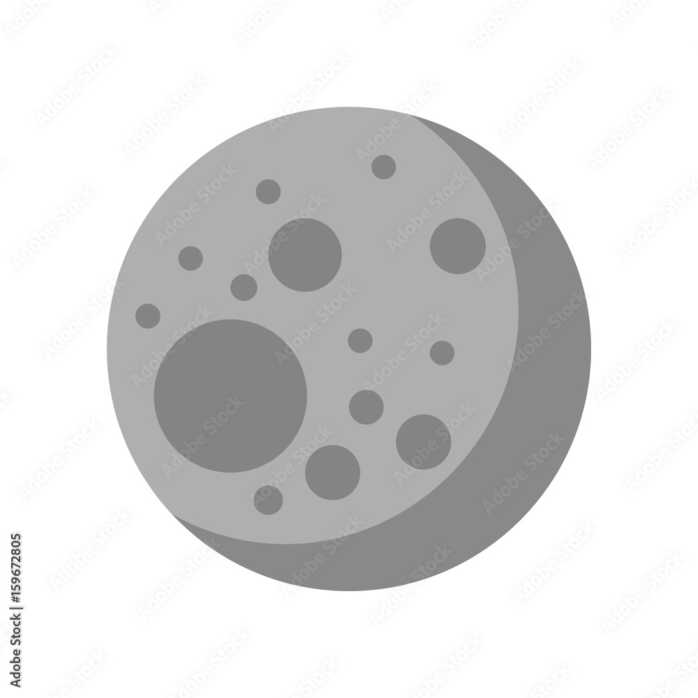 Natural satellite moon icon vector illustration design Natural satellite moon icon vector illustration design