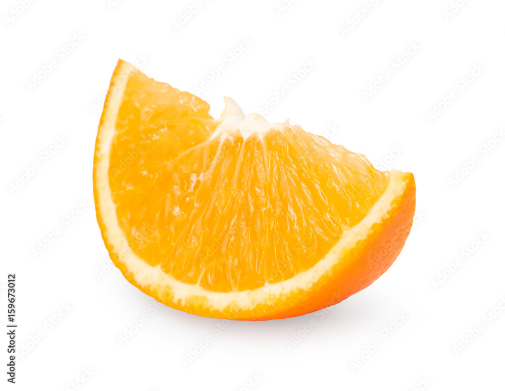 Orange fruit slice isolated on white background with clipping path Orange fruit slice isolated on white background with clipping path