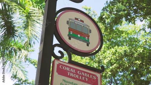 Coral Gables Trolley Sign