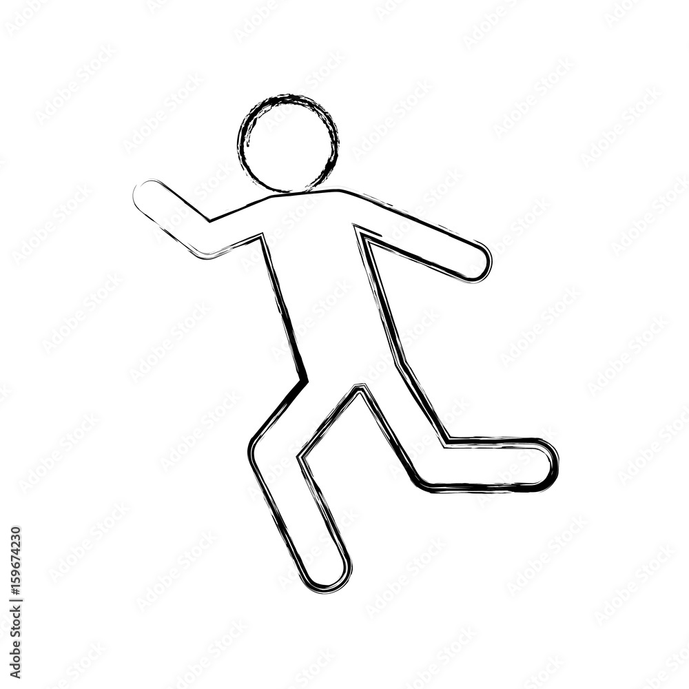 pictogram man running icon over white background vector illustration pictogram man running icon over white background vector illustration