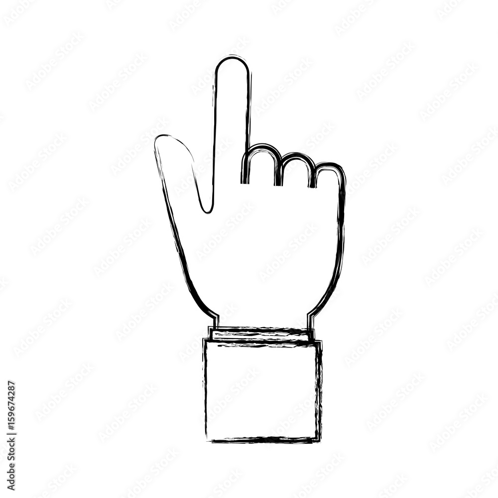hand pointing icon over white background vector illustration hand pointing icon over white background vector illustration